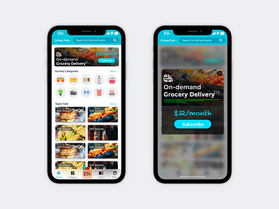 Daily UX Design - Supermarket APP app app design delivery service mobile app mobile ui popup promotion ui ui design