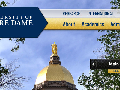 Notre Dame Homepage Concept