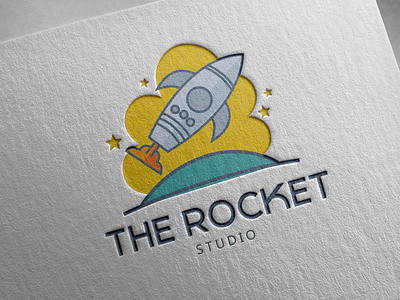 The Rocket Studio Logo 2d art colors design illustration illustrator logo rocket studio vector