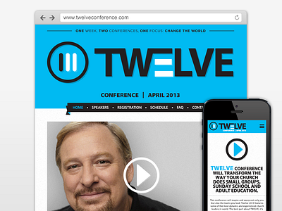 Twelve Conference - 2013 home page mobile responsive design ux design visual design website