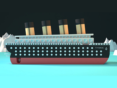 Titanic 3d cinema 4d colours design titanic
