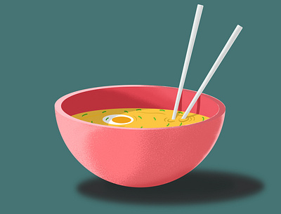 Bowl adobe adobe illustrator adobe photoshop bowl chopsticks egg flat design food illustration shade shading