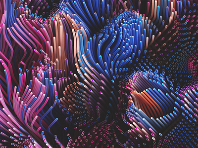 trim.flow 3d abstract design geomtric houdini pattern