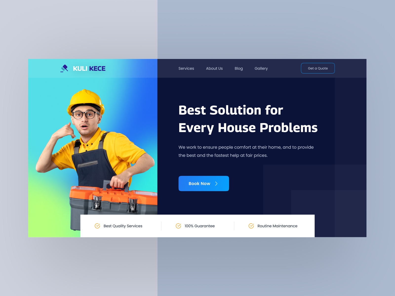 KULI KECE - Handyman Website by Rizal Gradian 🐳 for Callour Studio on ...