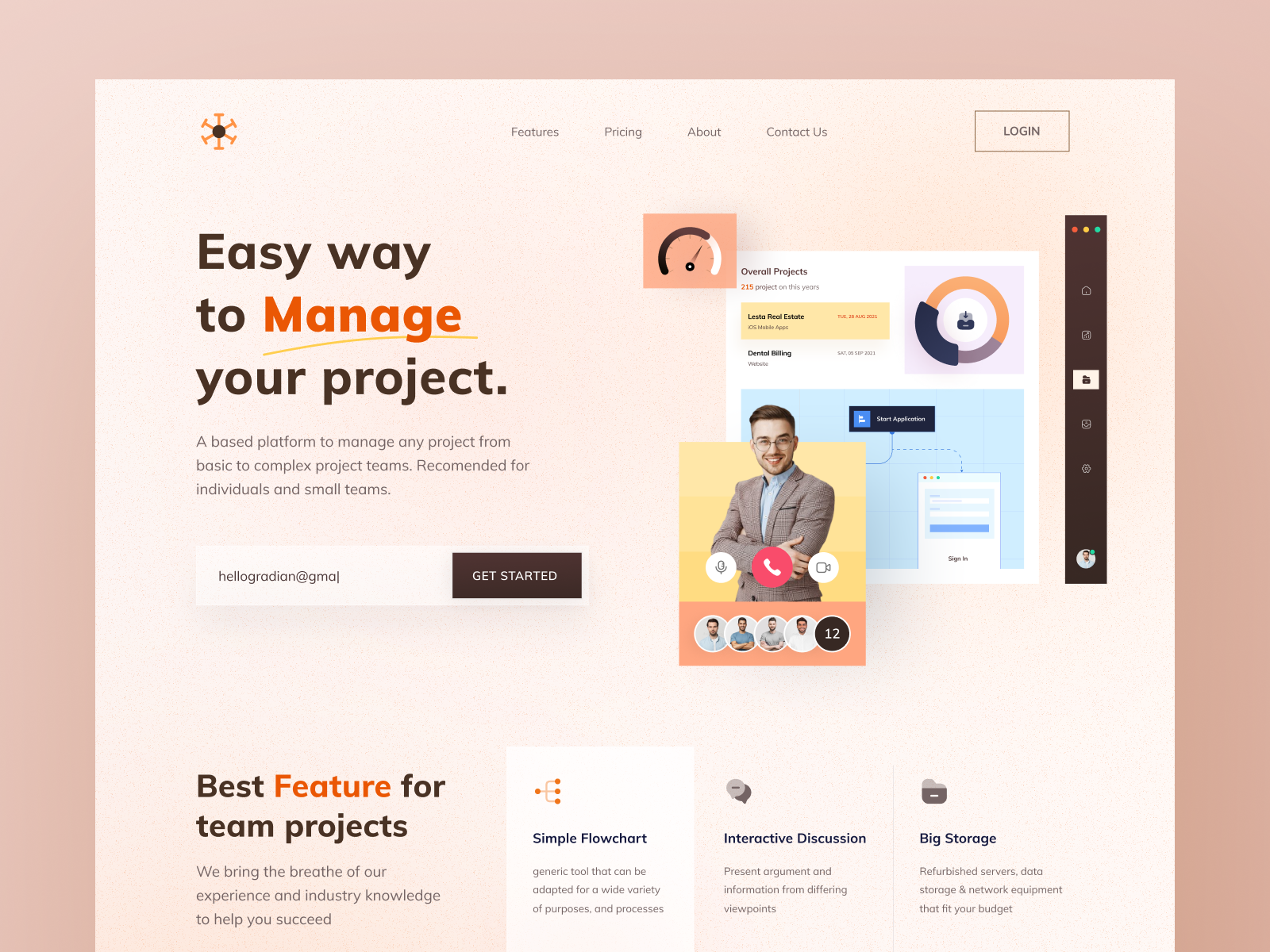 project-management-website-by-rizal-gradian-for-vektora-on-dribbble