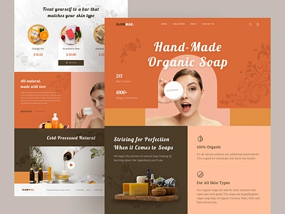 Body Soap Online Store Web beauty body soap branding cart clean cosmetic design landing landing page marketplace online store shampoo shop skincare soap store ui ux web design website