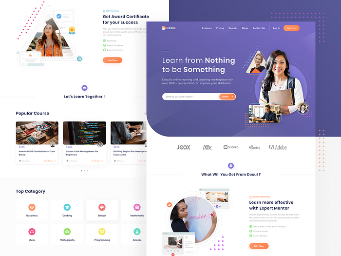 Online Course Website by Rizal Gradian on Dribbble