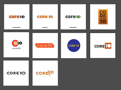 Core10 Logos artboard in progress logo typography