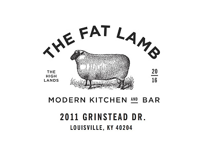 The Fat Lamb branding logo restaurant