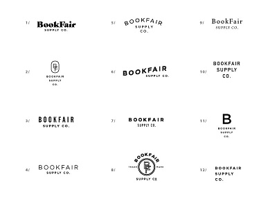 BookFair Supply Co. logo logotype typography wordmark