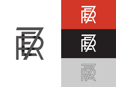 R7e Monogram black custom gray icon logo mark monogram red typography