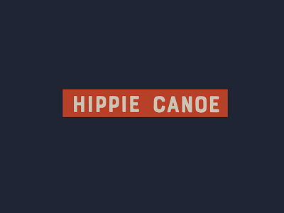 Hippie Canoe v2 canoe hippie illustration logo outdoors wordmark