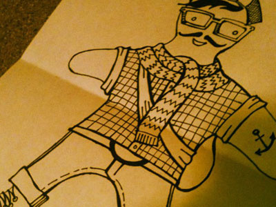 Gingerbread Hipster illustration