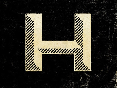 H cap initial type typography