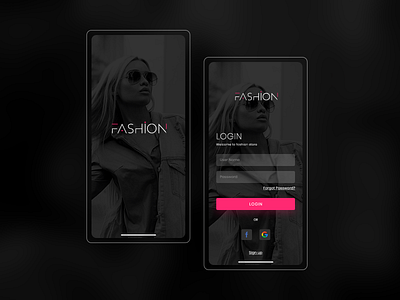 Logo & Login Screen Design app button design fashion app input login logo sign in splash ui uiux