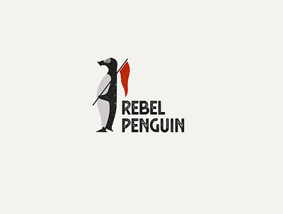 Rebel Penguin color design flat illustration logo logo design logos minimal modern simple vector work