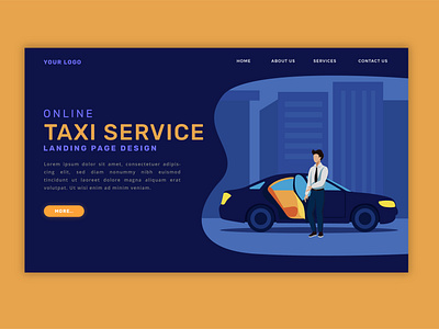 Online taxi page template