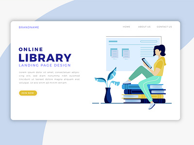 Online library page template