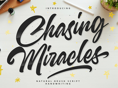 Chasing Miracles branding design font fonts graphic design identity illustration lettering logo onlineshop type typography ui