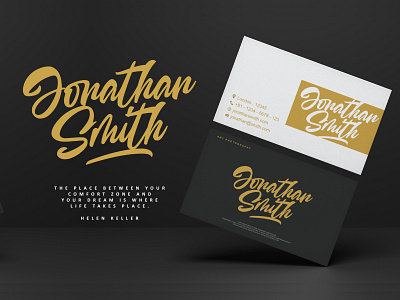 Jonathan Smith business card branding design font identity illustration lettering logo type typography ui