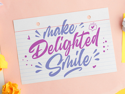 Make Delighted Smile branding design font identity illustration lettering logo type typography ui