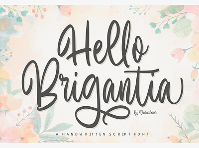 Hello Brigantia - Handwritten Font branding design font identity illustration lettering logo type typography ui