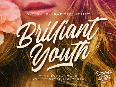 Brilliant Youth - Natural Handwritten Script branding design font identity illustration lettering logo type typography ui