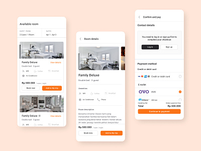 Booking Room Mobile App app design hotel mobile room travel ui ux web website