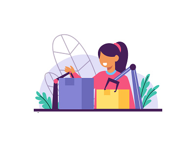 Merchandise Management Illustration app branding design flat flat illustration illustration illustrator mobile vector web