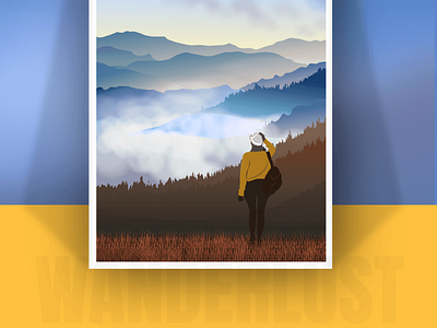 Misty Mountains - Wanderlust early misty morning mountains postcard solo travel traveling waderlust