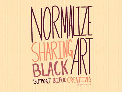 Support Your Local BIPOC illustration lettering procreate typogaphy