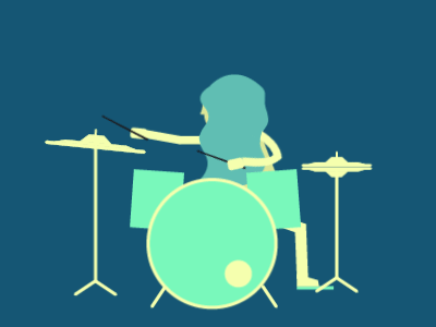 Drummer animation drums email motion music