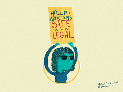 KEEP ABORTIONS SAFE AND LEGAL illustration