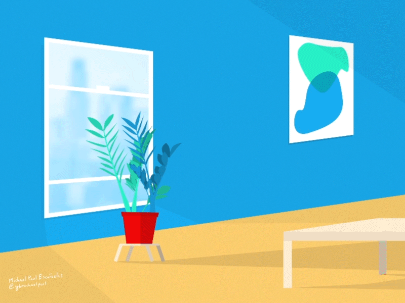 Plant Daddy after effects animation gif motion plants scene spring summer