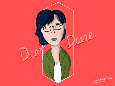 Dear Diane. bojack horseman diane digital art illustration ipad netflix procreate