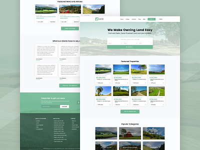 Landing page for Real Estate company design homepage landing properties real estate redesign ui ux web website