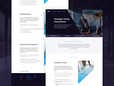 Landing page for consulting company