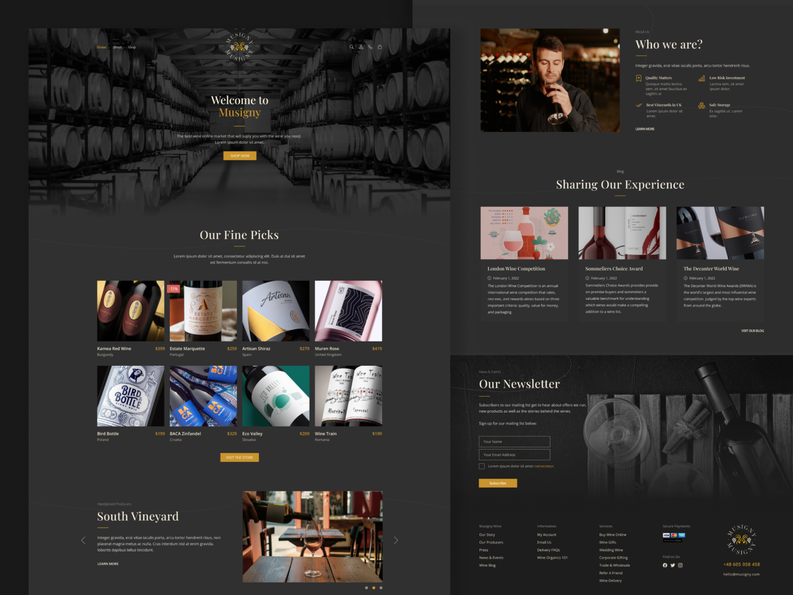 Wine website 🍷 by Bartek Nowak for Polcode on Dribbble