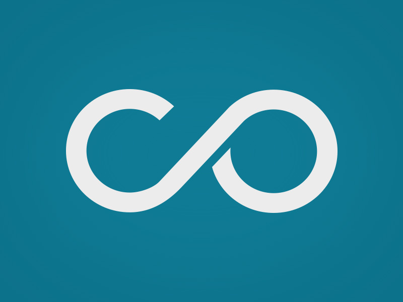 Colossal Agency Logo logo identity branding colossal agency simple one color infinity