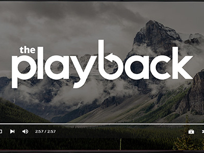 Playback logo effective identity logo simple subtle typography