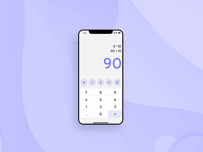 Calculator 004 app brand branding calculator calculator ui challenge daily 100 dailyui design illustration iphone x minimal ui ui elements ux vector web web design web page