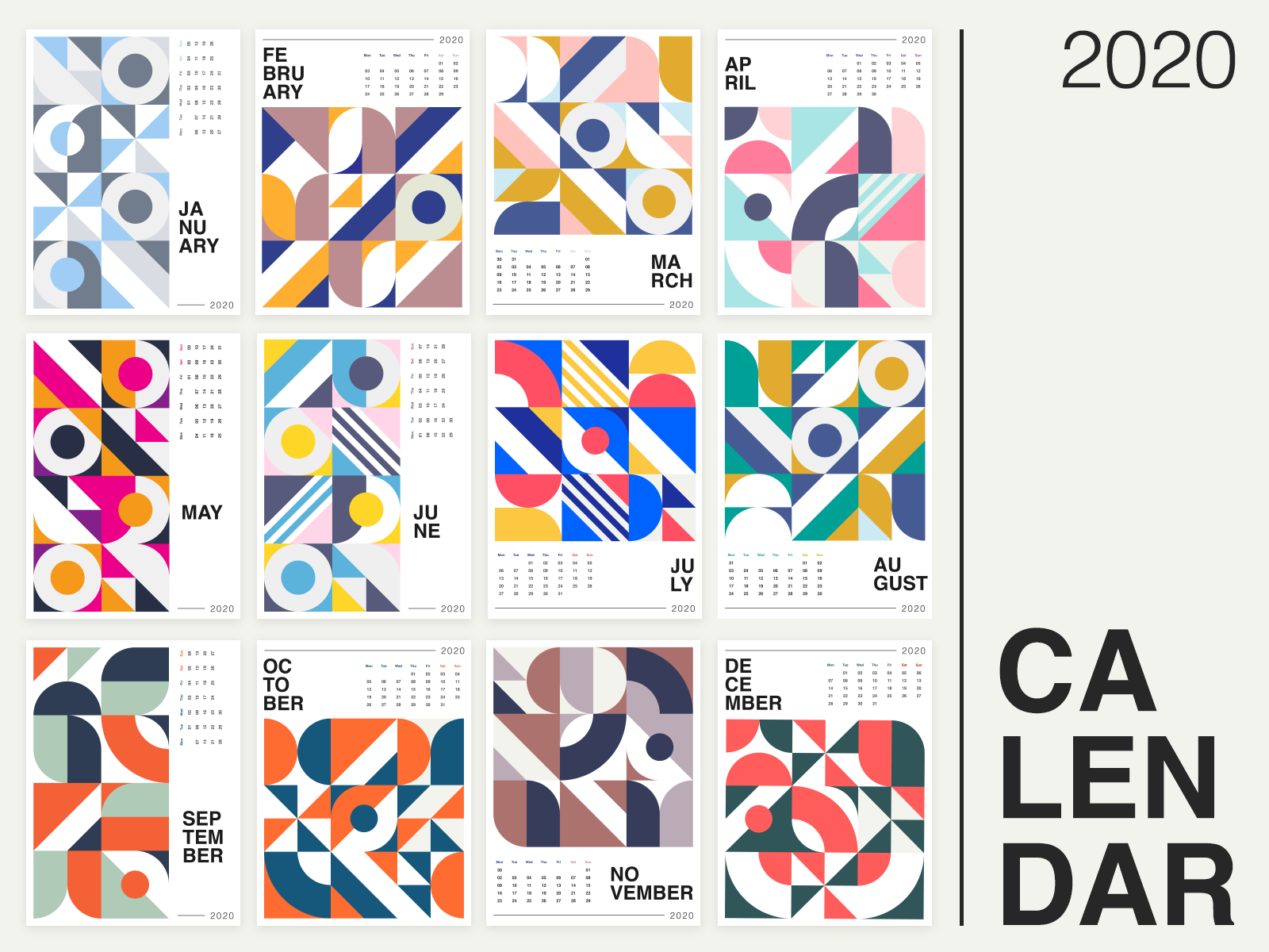 Calendar design by Alla Vilenskaya on Dribbble