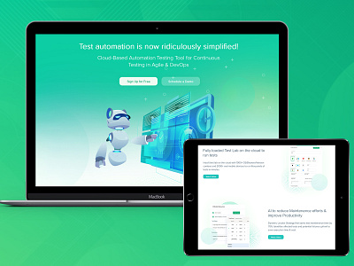 Landing Page design Concept for an Testing automation company landing page landing page design ui ui design uidesign uiux web webdesign website design