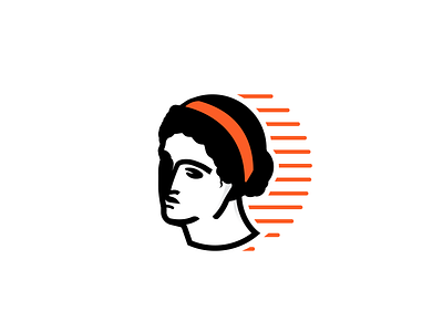 Untitled face head identity illustration logo logodesign orange red vector woman