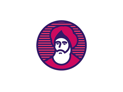 Ibn Al Haytham arabic colorful face famous head icon identity logo logodesign
