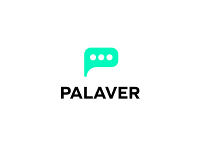 Palaver app identity letter logo logodesign message p talk ux