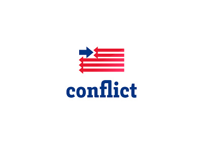 Conflict america arrow colorful flag identity logo logodesign politic politician