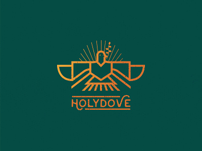 Holy Dove animal gold identity leaf logo logodesign mark sun type typography