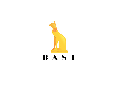 BAST animal cat egyptian god gold golden king logo logodesign mark