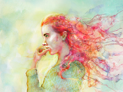 Portrait illustration portrait watercolors